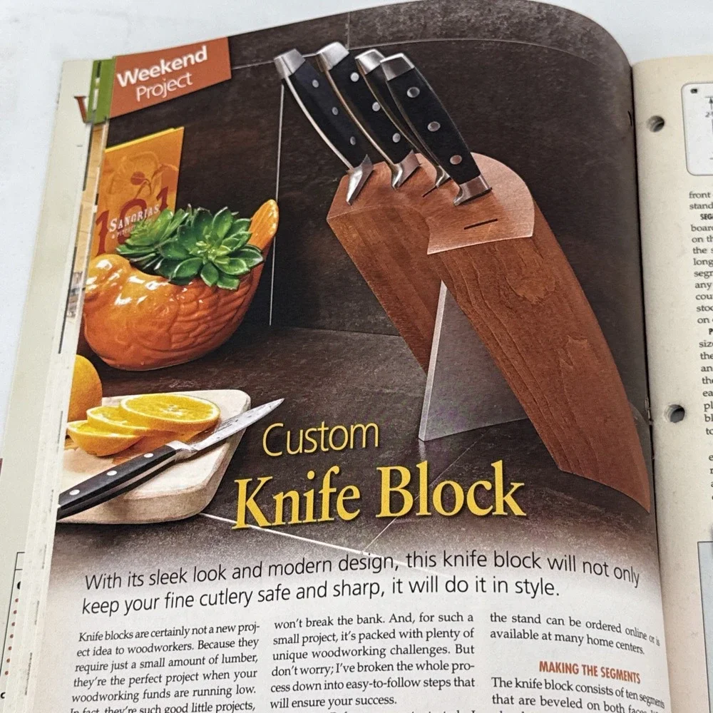 Woodsmith No 211 - Linen Press, Knife Block, Hall Bench, Bandsaw Circle Jig